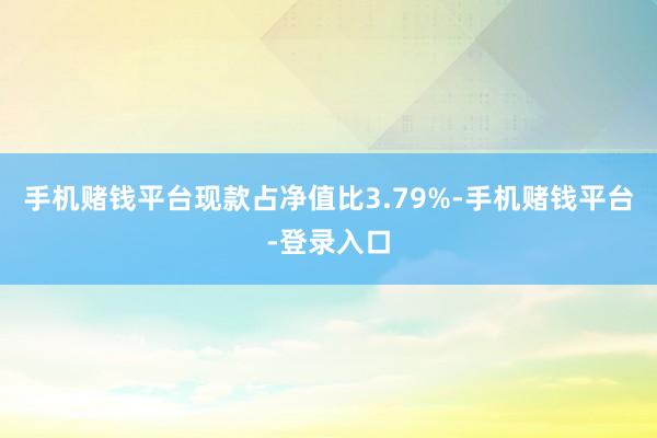 手机赌钱平台现款占净值比3.79%-手机赌钱平台-登录入口