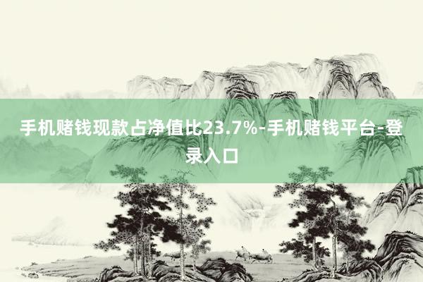 手机赌钱现款占净值比23.7%-手机赌钱平台-登录入口