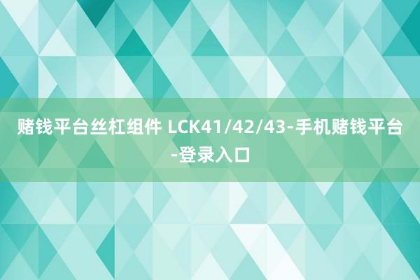赌钱平台丝杠组件 LCK41/42/43-手机赌钱平台-登录入口